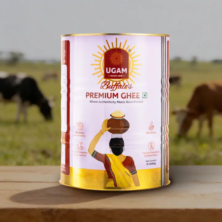 UGAM GHEE Danedar Buffalo's Ghee Tin ,5L