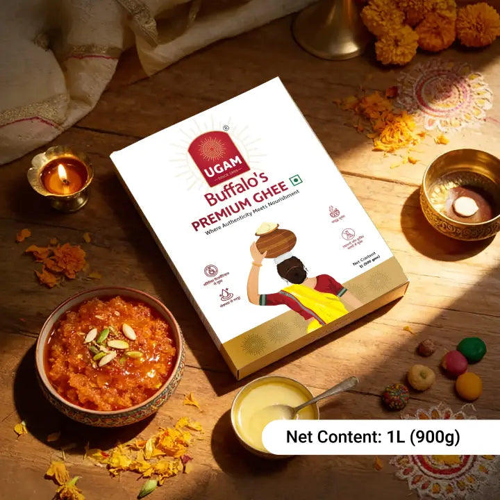 UGAM GHEE Danedar Buffalo's Ghee, 1 L Box