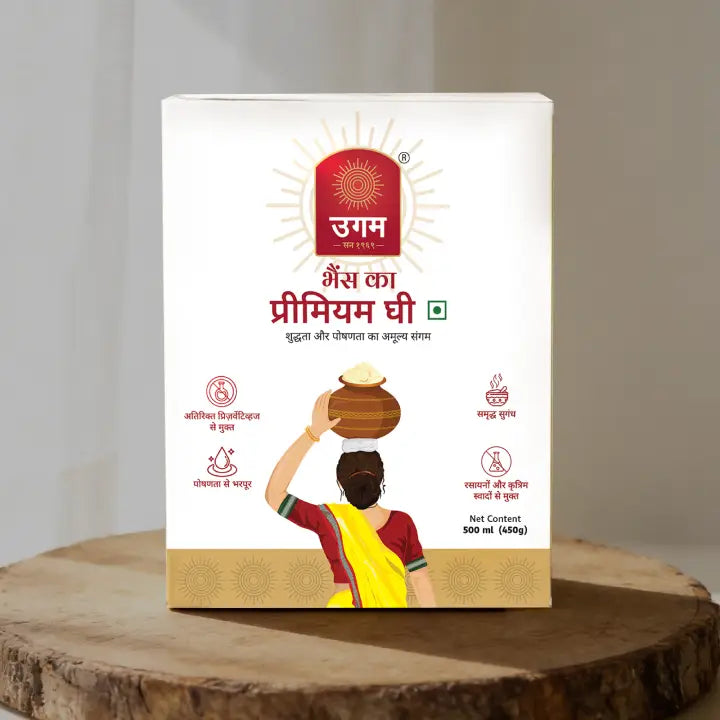 UGAM GHEE Danedar Buffalo's Ghee, 500 ML Box