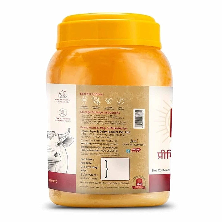 UGAM Pure Cow's Desi Ghee- 1L